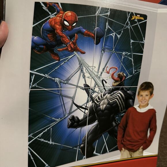 Marvel Spiderman VS Venom Banner Photo Backdrop Birthday Party Size 27.8x40 NWT - Picture 3 of 5